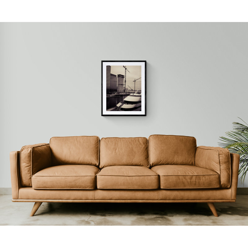 Boston Harbor Print by Alan Scherer, Black Framed Paper, 30" H x 24" W