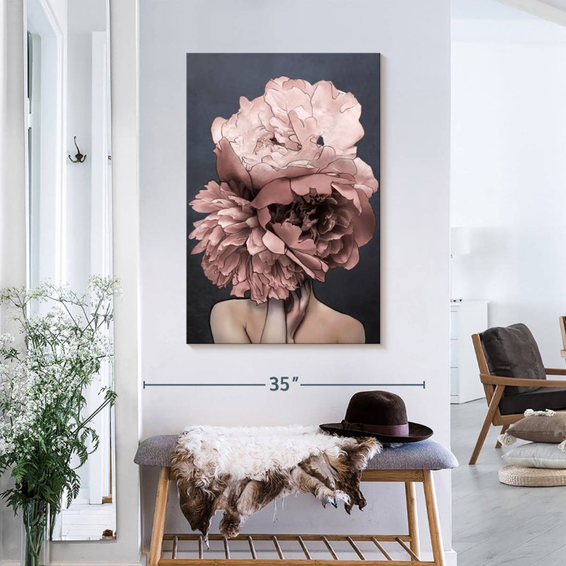 " Lady Peony VIII " Print, 36" H x 24" W x 1.25" D
