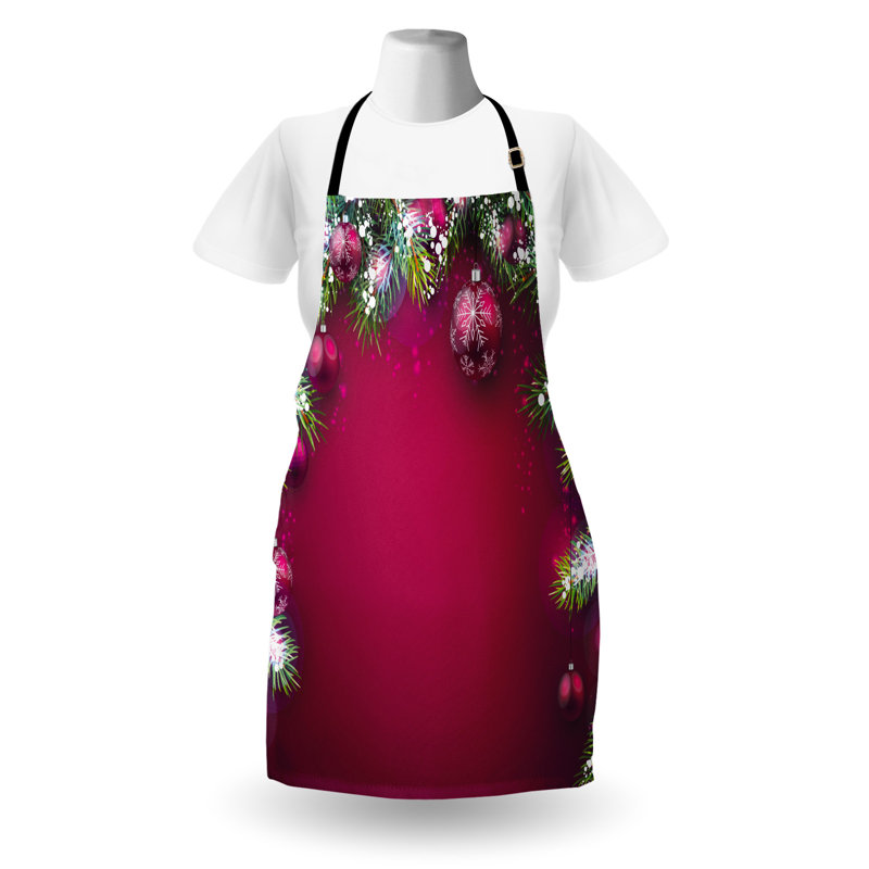 Tablier de Noël à motif floral