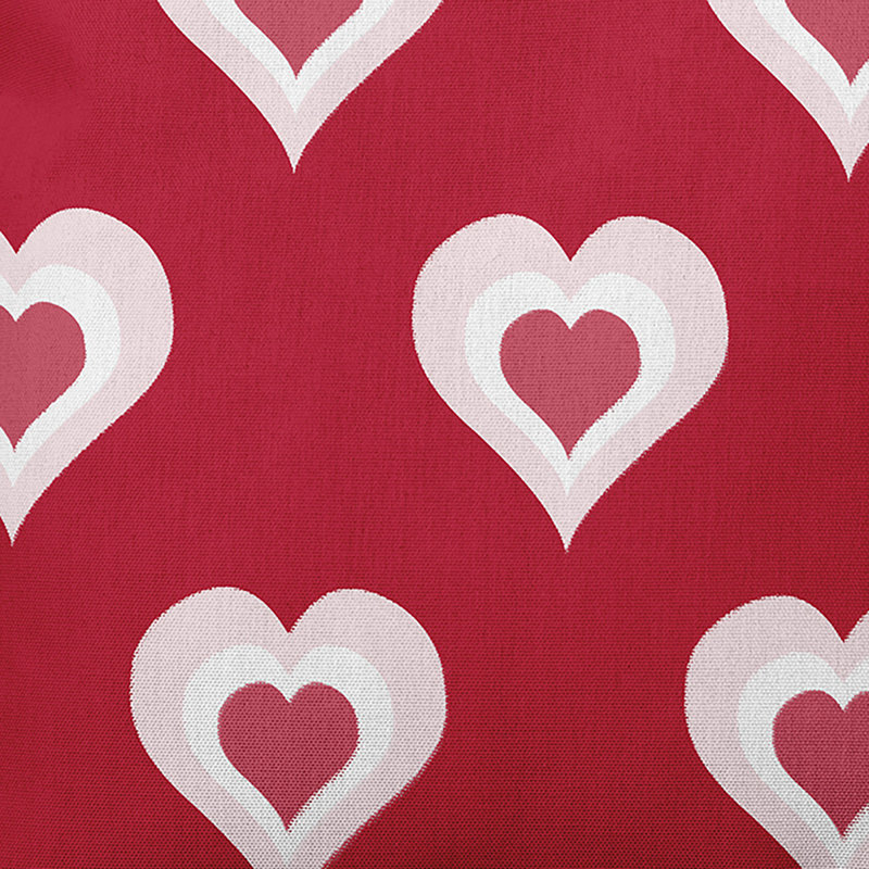 Valentine's Day Geometric Reversible Throw Pillow, 26" H x 26" W, Red