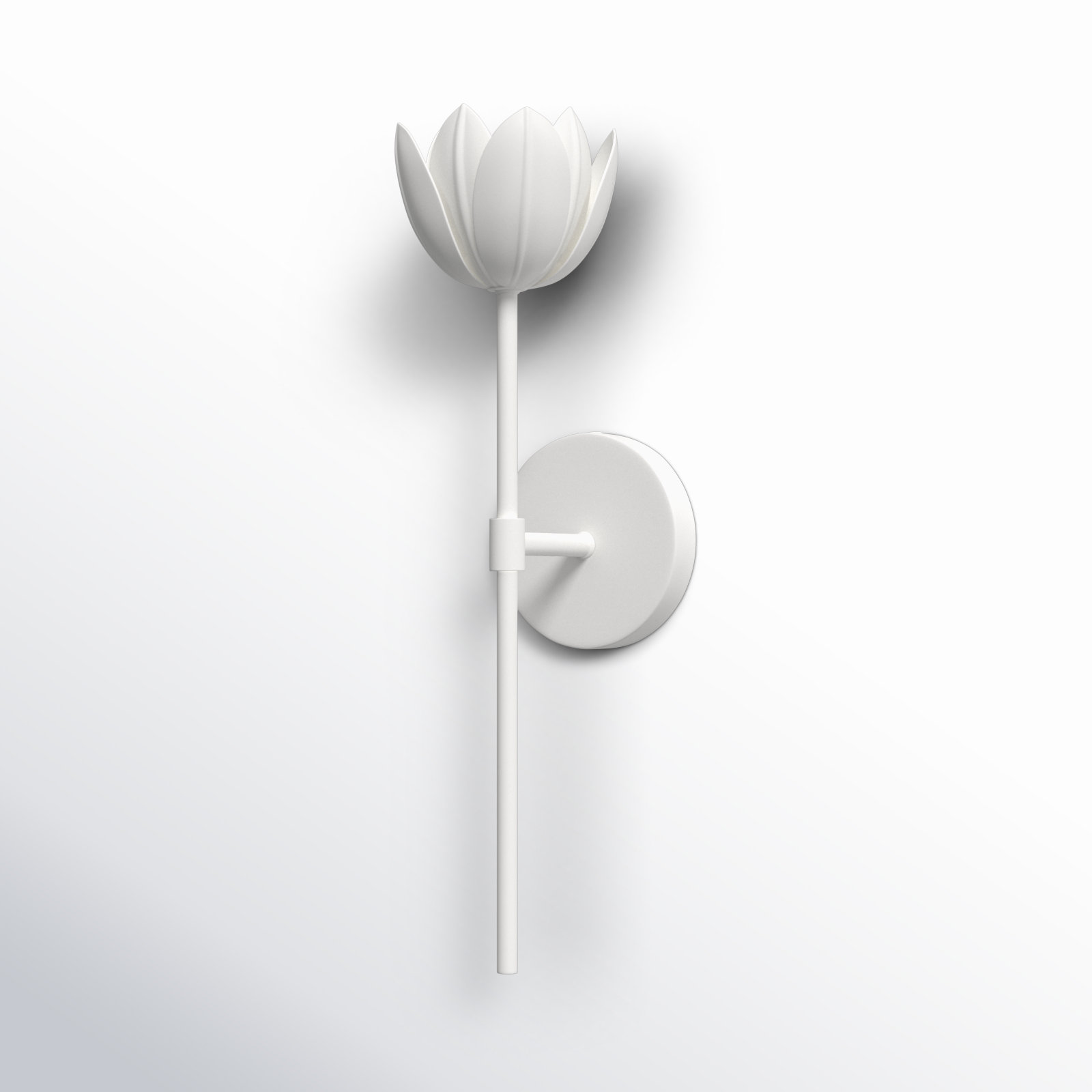 Dario Single Light Dimmable Armed Sconce, White