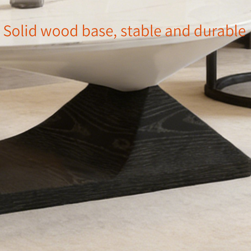 Table basse Luxury, H 15,74 po x L 51,18 po x l 31,49 po, Noir