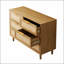 Commode 6 tiroirs en rotin, chambre à coucher, salon
