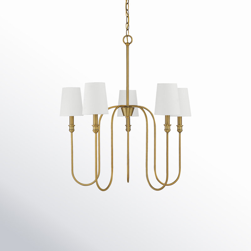 Sanibel 5-Light Chandelier, Laiton naturel
