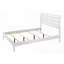 1pièce grand lit à panneau à finition blanche sans sommier, robuste et amp; Mobilier de chambre à coucher en bois durable