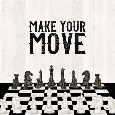 «Rather Be Play Chess IV-Your Move» par Tara Reed, art mural sur toile