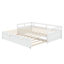 Lit de jour extensible avec couchette, lit de jour en bois avec couchette-531813444