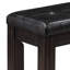 Banc noir et espresso avec coussin touffeté