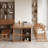 Walnut Rectangular Solid Wood Executive desk-1072345232
