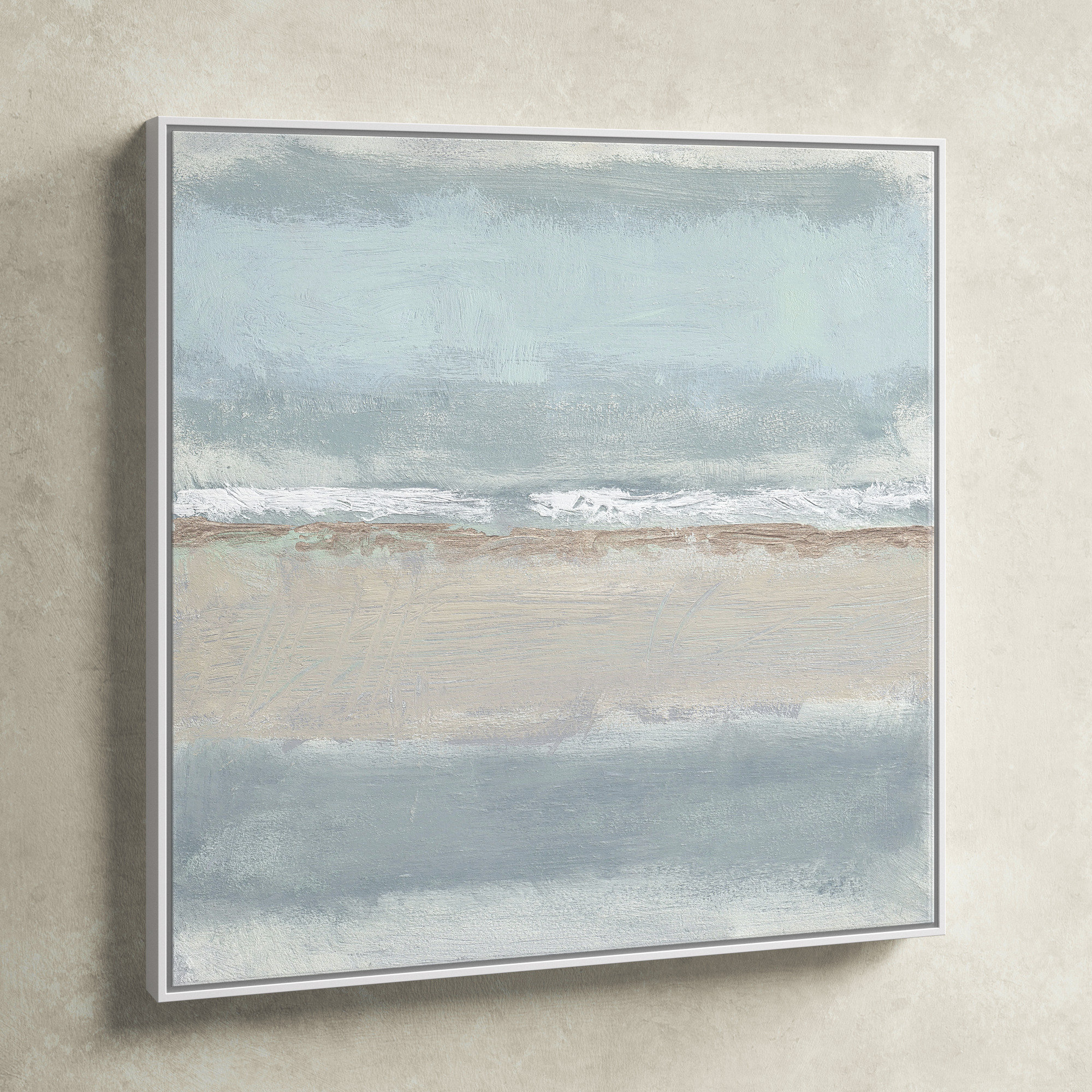 Serenity 1 by Filippo Ioco, 30" H x 30" W x 2" D, White 