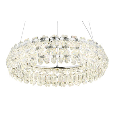 1 - Light Chrome LED Geometric Pendant