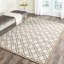 Tapis à motif géométrique crocheté à la main ivoire / brun foncé d'intérieur / d'extérieur Childers-15993056