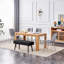 Dining Table and 4 Velvet Chairs With 1 Bench Dining Set Furniture-779037286-779037281-779037280