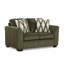 Causeuse de salon Marvella avec revêtement en chenille Mosswood et coussins décoratifs texturés