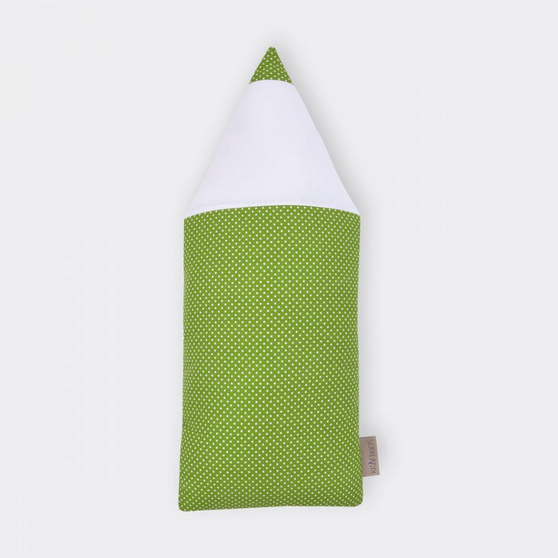Weiße Punkte Polka Dots Novelty Cushion, Green