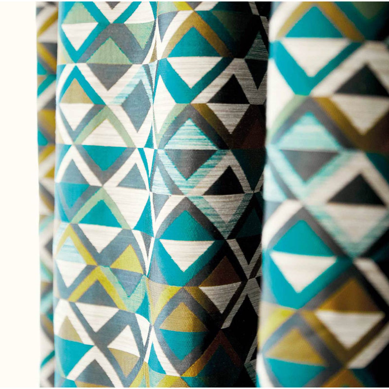 Boka Fabric, Charcoal/Marine/Zest