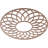 30"OD x 10 1/4"ID x 1/4"T Cannes Wood Fretwork Pierced Ceiling Medallion, Walnut-63411902-63411921
