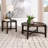 Mavis Dark Brown Round Solid Wood Coffee Table