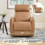 Ensemble de salon moderne inclinable électrique en similicuir 4 pièces avec fauteuil inclinable et berçant pivotant, ports USB, porte-gobelets et console