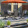 Alyah 6 - Person Metal Patio Dining Set with Rectangular Table