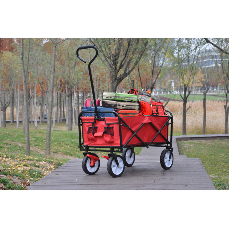 Chariot de plage pliable, Rouge