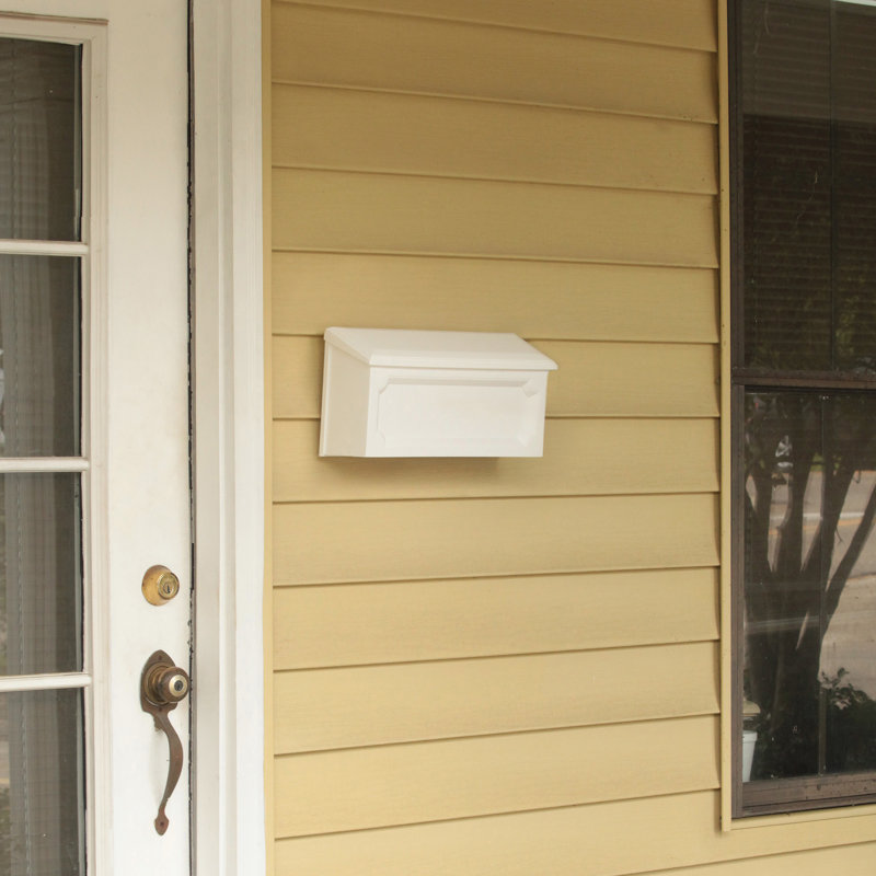 Windsor Small, Plastic, Wall Mount Mailbox, White
