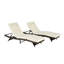 Fauteuil inclinable d'extérieur - Conception ergonomique, structure haute, chaises de piscine, chaises de jardin, coussins d'eau pliables en acier, bain de soleil, sièges de piscine