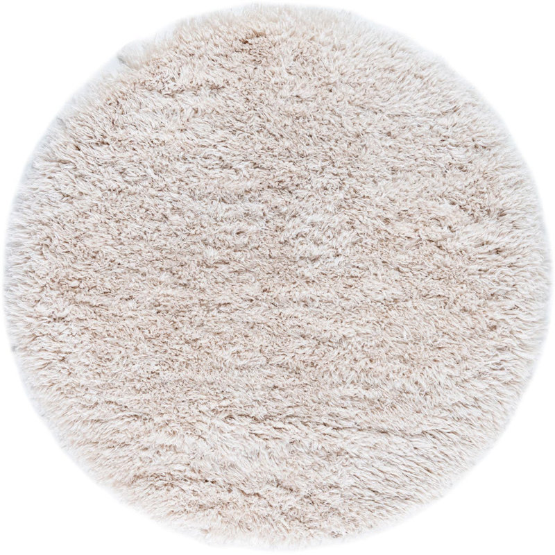  Tapis beige, Rond 3 pi 3 po