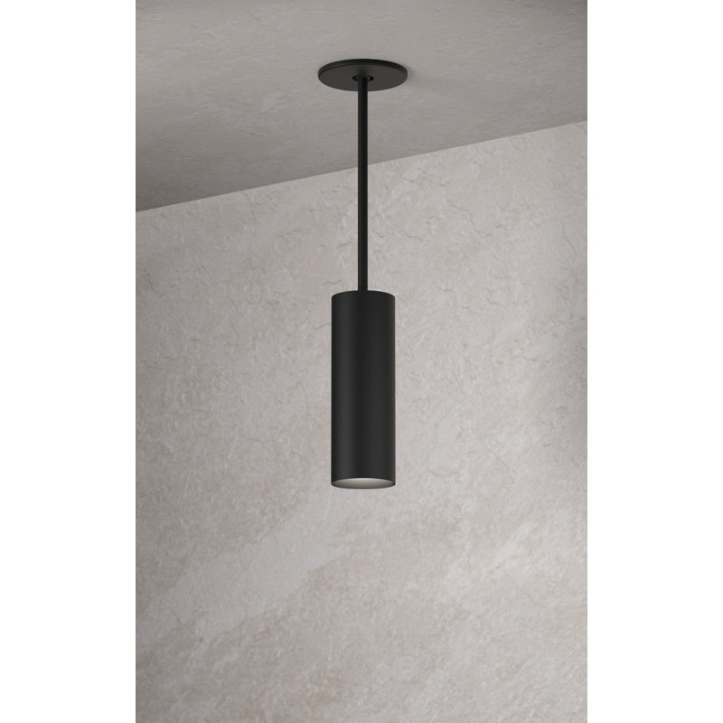 Pendant Downlight  3” Round,20W,3500K 90CRI,50°, Stem - Retro Fit, Matte Black