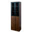 Vitrine coulissante multifonctionnelle à 4 niveaux H 72,74 po avec 2 portes en verre pour bureau et garde-manger-406285701