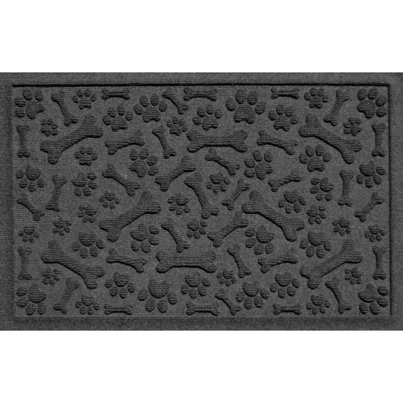 Tapis / paillasson intérieur pour animaux 23 po x 35 po WaterHog® Paws & Bones, L 23 po x l 35 po, Gris