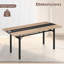 Grande table de salle à manger de 71 po en bois de 71 pi avec structure en métal robuste