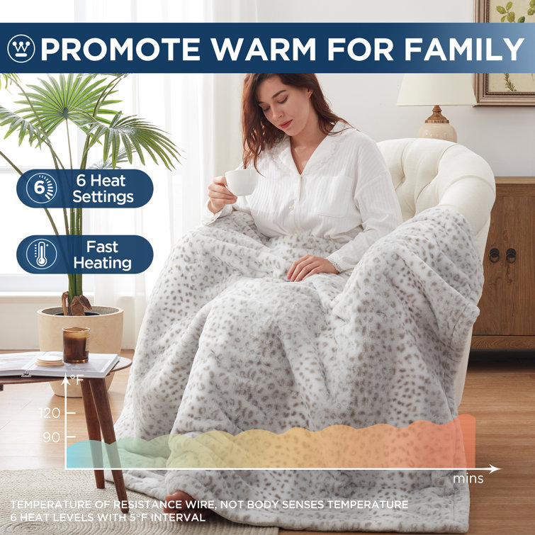 Micro Flannel® to Sherpa Heated Blanket