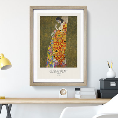 Hope Ii with Border by Gustav Klimt - Framed Print