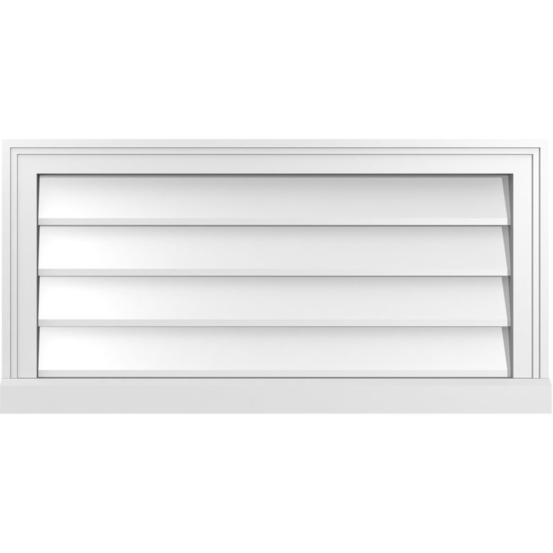 Cadre de seuil Brickmould, brun clair apprêté, H 16 po x l 32 po x P 2 po
