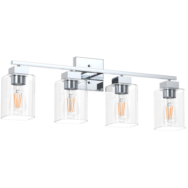 Hartshorn Vanity Light, 4 Lights, Polished Chrome
