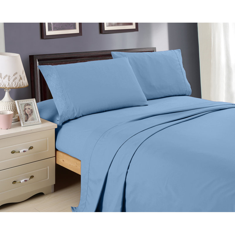 Microfiber Sheet Set, Blue, California King
