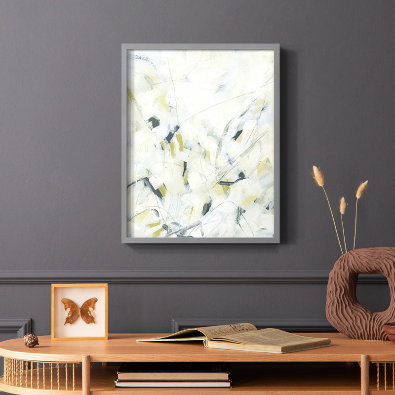 Ice Scribe I, reproduction encadrée - bois massif, Gris, H 10 po x l 8 po