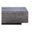 Table basse à profil bas en bois massif gris anthracite