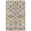 Tapis floral tissé à la machine 6 pi x 9 pi ivoire