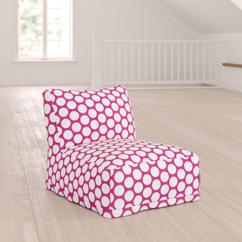 Aalin Cotton Bean Bag Chair & Lounger, Hot Pink