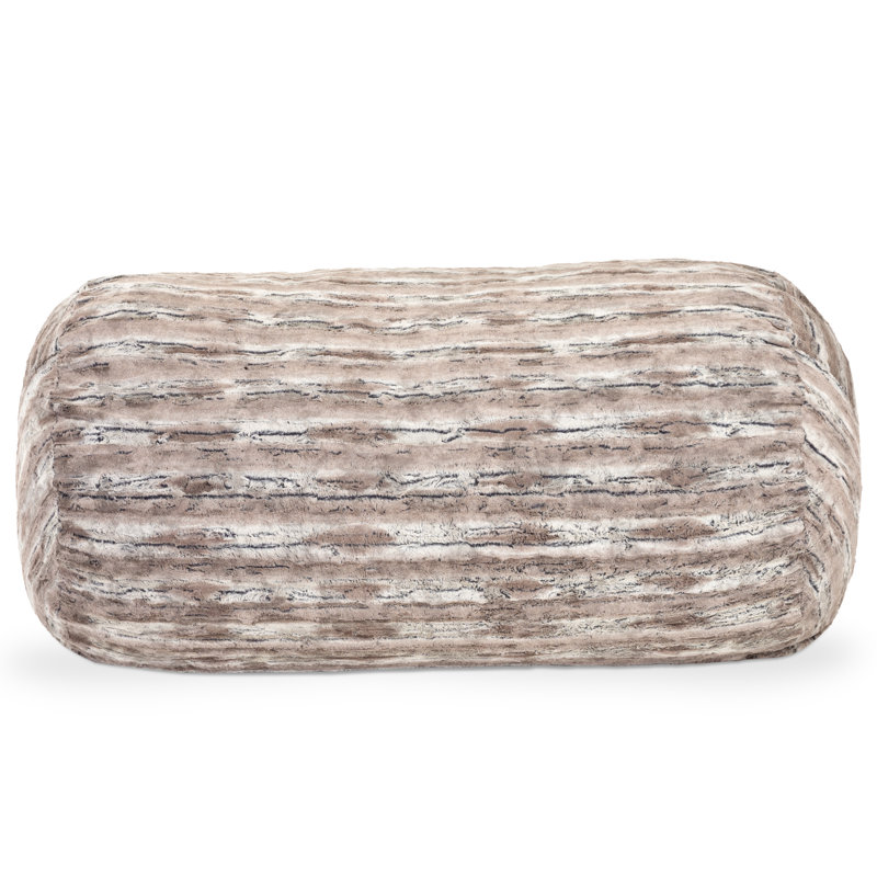 Fauteuil à billes Grand Lounger, Fausse fourrure beige