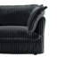 Fauteuil à assise profonde en velours côtelé gris avec coussins, confort luxueux, housses amovibles, structure en bois, rembourrage à assemblage rapide, tissu, sièges, housses à dossier haut, matériau respirant, structure