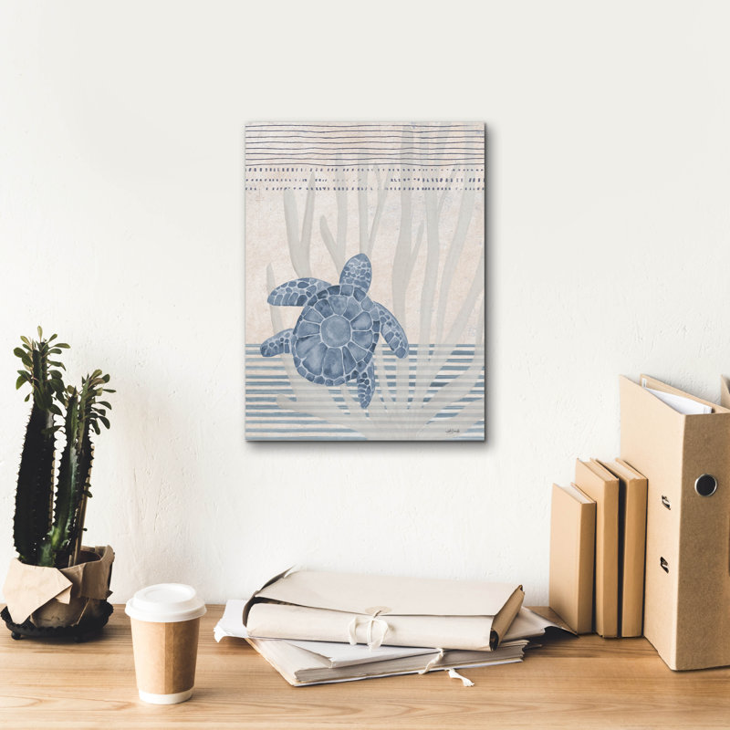 Toile épique Graffiti «Subtle Sea Turtle» par Katie Doucette, 12 po x 16 po
