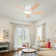 Modern 46"/52" Indoor Flush Mount Ceiling Fan With LED Light, 5 Reversible Blades, Remote Control and 3 Color Temperatures