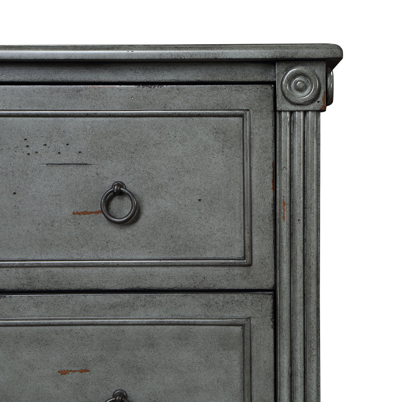 Commode 4 tiroirs Damjana, Gris