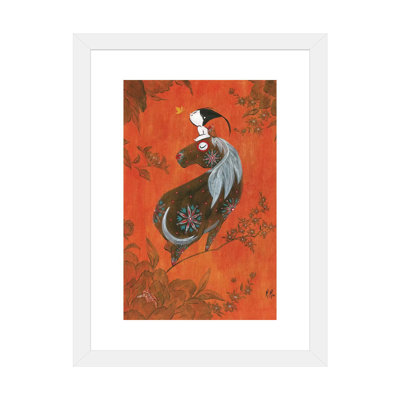 «Girl and Horse» par Martin Hsu - impression d'art graphique
