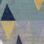 Sandin Geometric Hand-Tufted Wool Teal/Navy/Yellow/Grey Area Rug-109688529