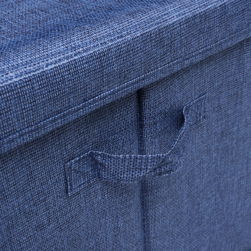 Boîtes de rangement en tissu avec couvercles et poignées