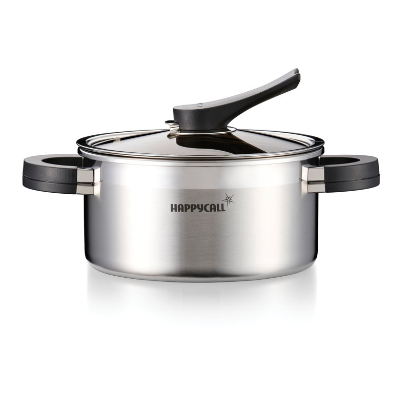 Happycall Non-Stick Stainless Steel Soup Pot, 3.2 Qt